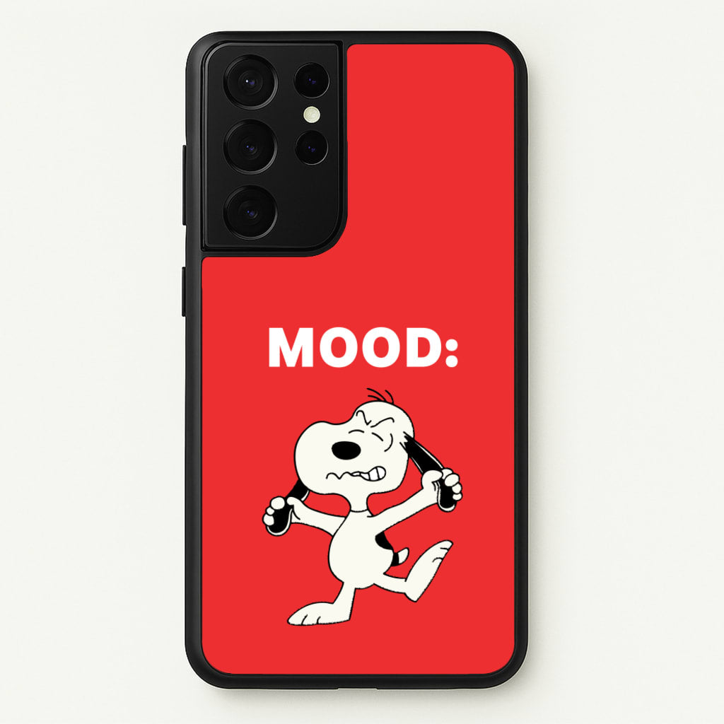 Mood Cartoon Beagle - Snoopy Phone Case for Galaxy S21 Ultra