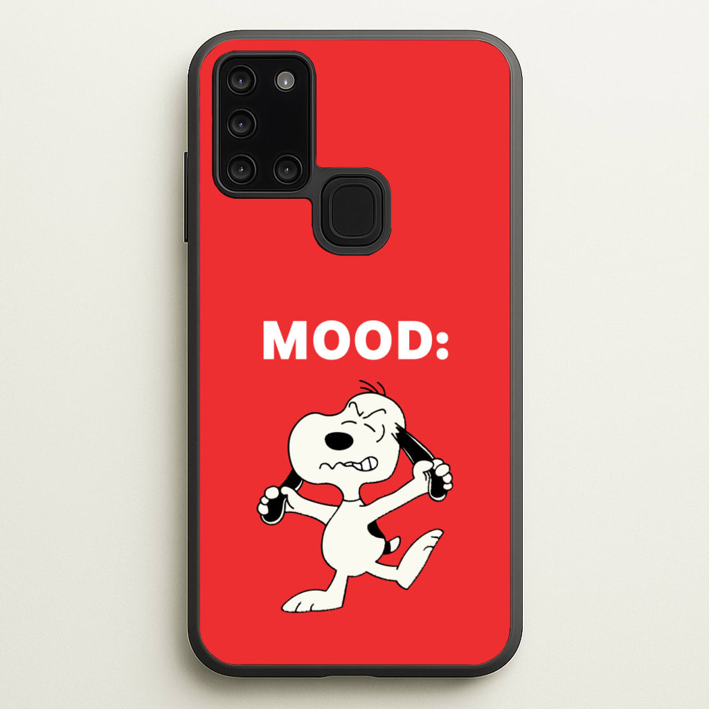 Mood Cartoon Beagle - Snoopy Phone Case for Galaxy A21s