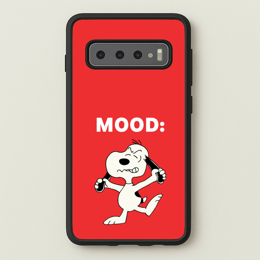 Mood Cartoon Beagle - Snoopy Phone Case for Galaxy S10