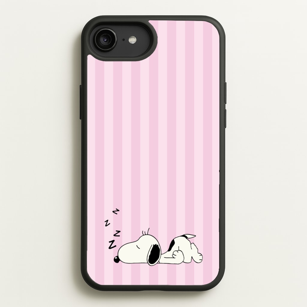 Pastel Stripes Cartoon Beagle - Snoopy Phone Case for iPhone 6 Plus / 7 Plus / 8 Plus