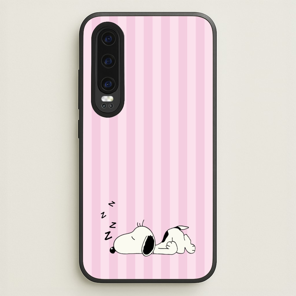 Pastel Stripes Cartoon Beagle - Snoopy Phone Case for Huawei P30