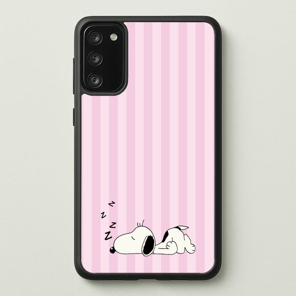 Pastel Stripes Cartoon Beagle - Snoopy Phone Case for Galaxy A41