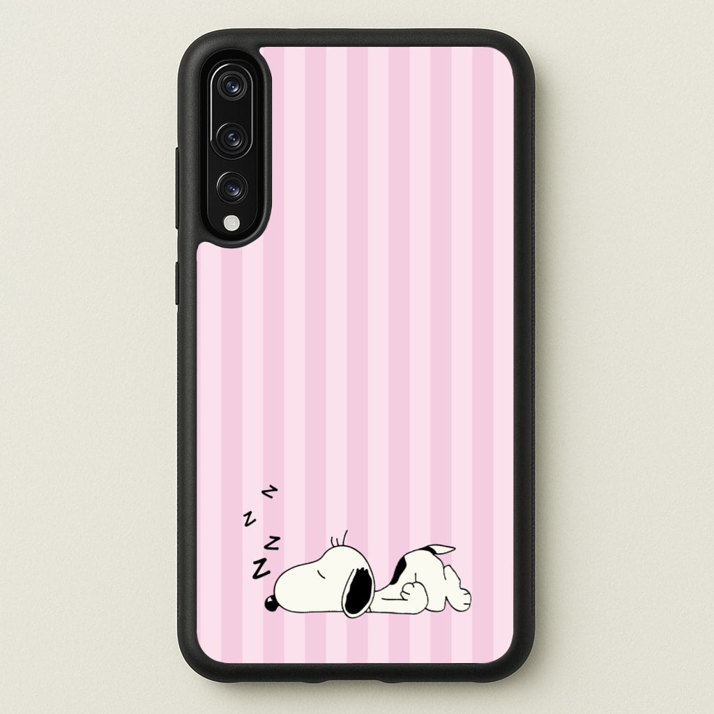 Pastel Stripes Cartoon Beagle - Snoopy Phone Case for Huawei P20 Pro