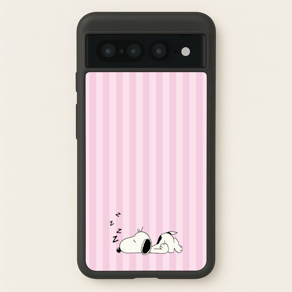 Pastel Stripes Cartoon Beagle - Snoopy Phone Case for Google Pixel 7 Pro