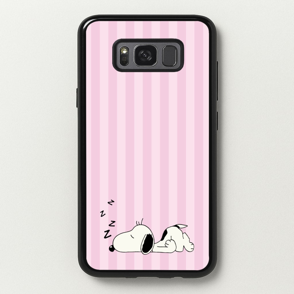 Pastel Stripes Cartoon Beagle - Snoopy Phone Case for Galaxy S8