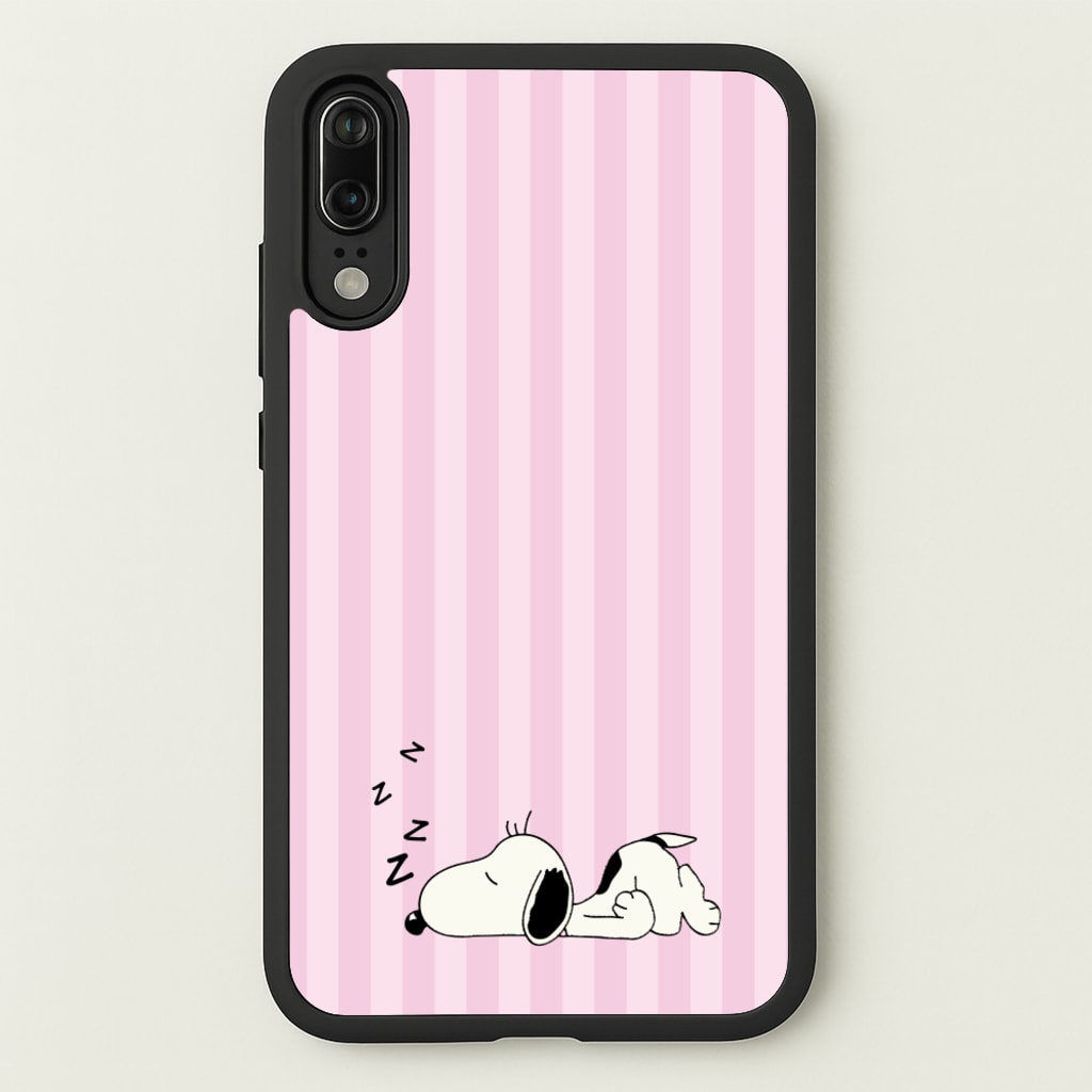 Pastel Stripes Cartoon Beagle - Snoopy Phone Case for Huawei P20