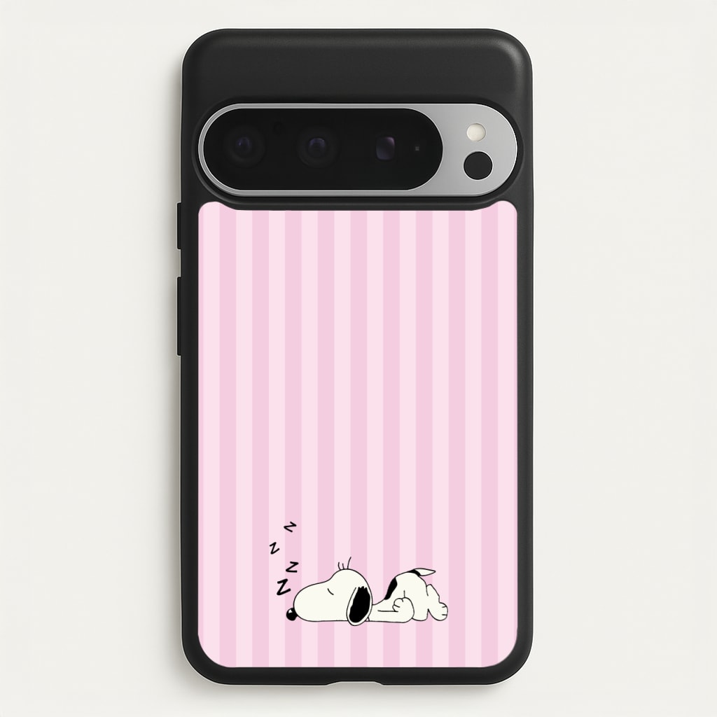 Pastel Stripes Cartoon Beagle - Snoopy Phone Case for Google Pixel 9 Pro XL