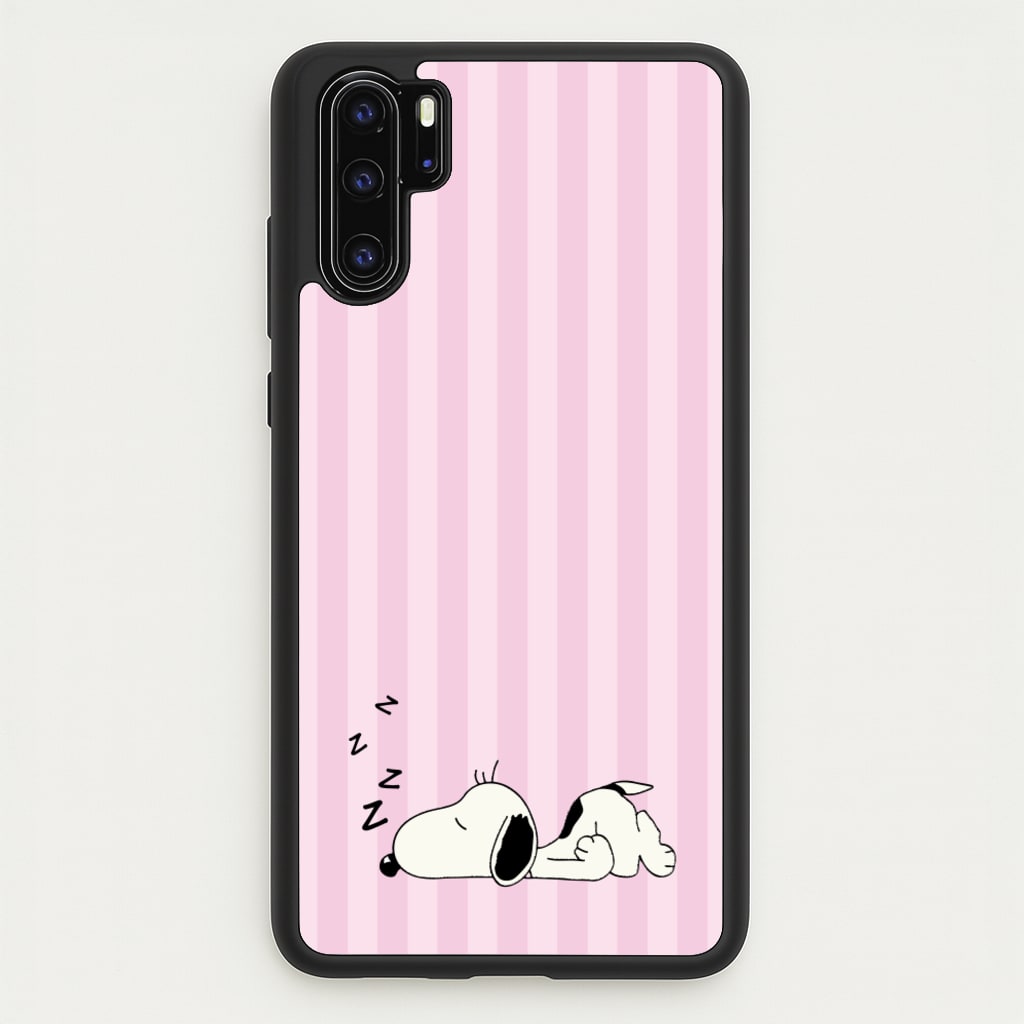 Pastel Stripes Cartoon Beagle - Snoopy Phone Case for Huawei P30 Pro