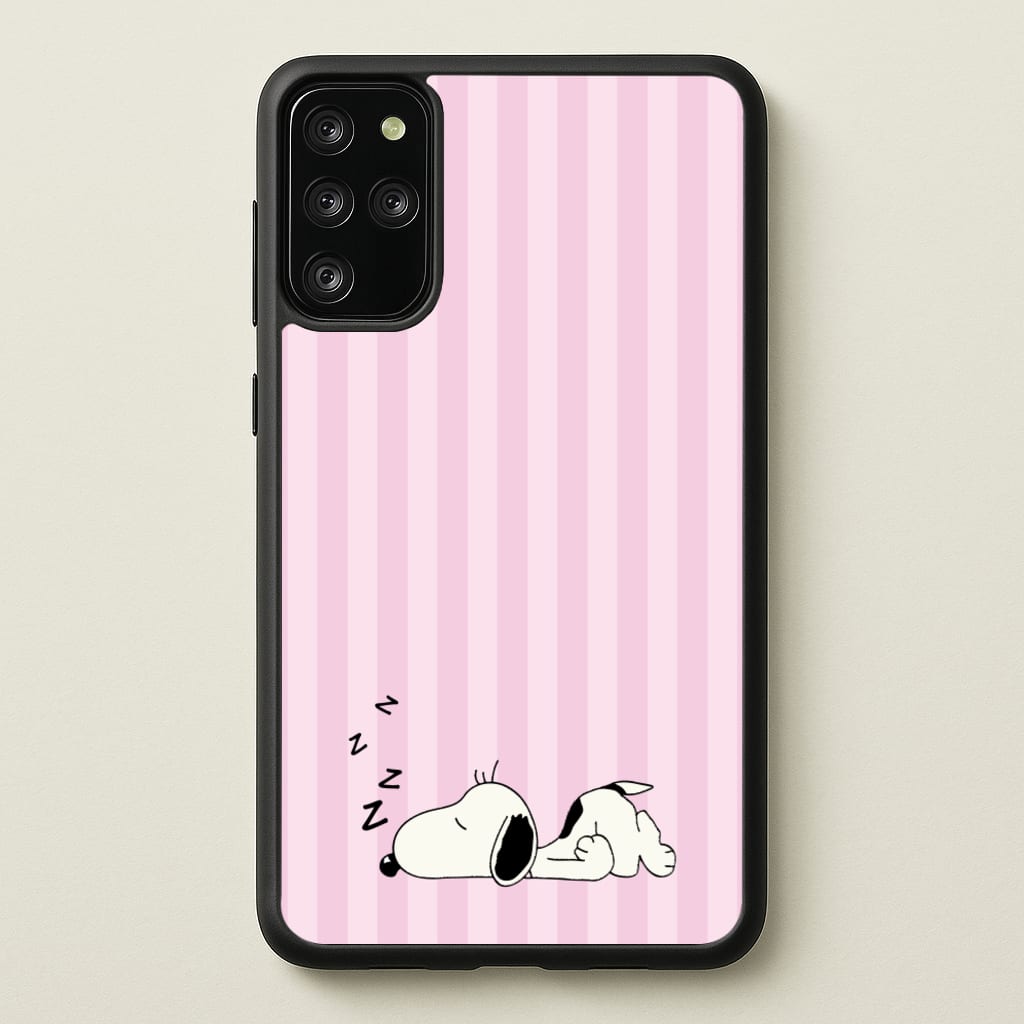Pastel Stripes Cartoon Beagle - Snoopy Phone Case for Galaxy S20 Plus