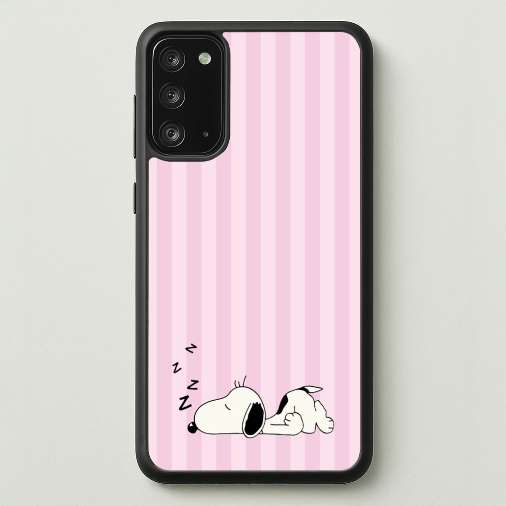 Pastel Stripes Cartoon Beagle - Snoopy Phone Case for Galaxy Note 20