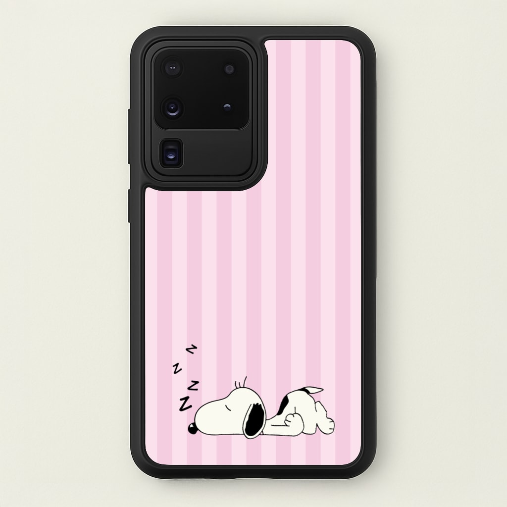 Pastel Stripes Cartoon Beagle - Snoopy Phone Case for Galaxy S20 Ultra