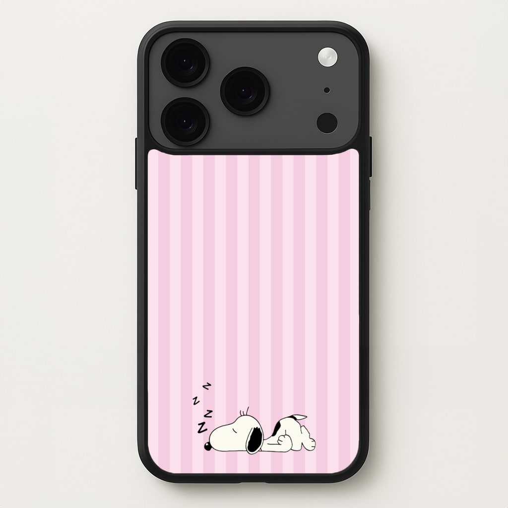 Pastel Stripes Cartoon Beagle Phone Case for iPhone 17 Pro