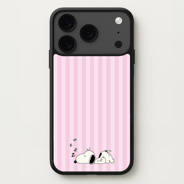 Pastel Stripes Cartoon Beagle Phone Case for iPhone 17 Pro
