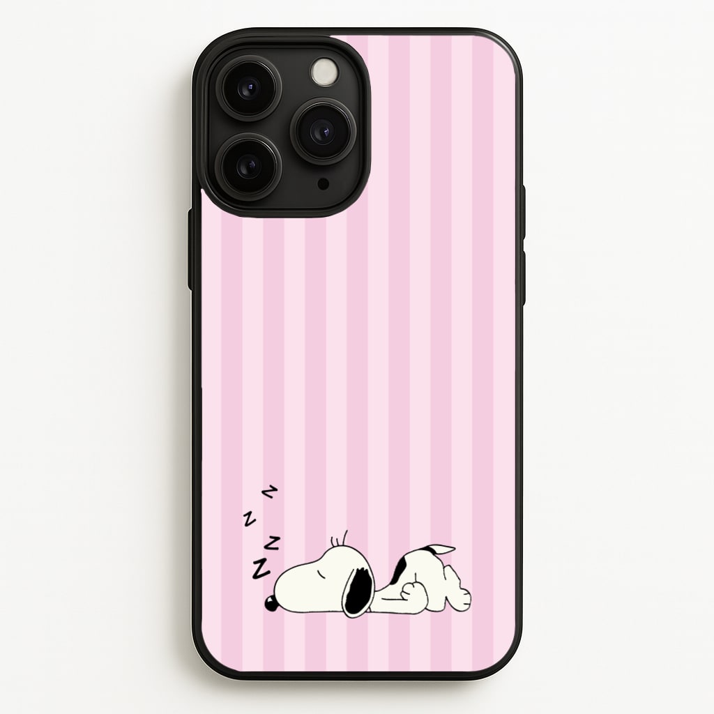Pastel Stripes Cartoon Beagle - Snoopy Phone Case for iPhone 11 Pro