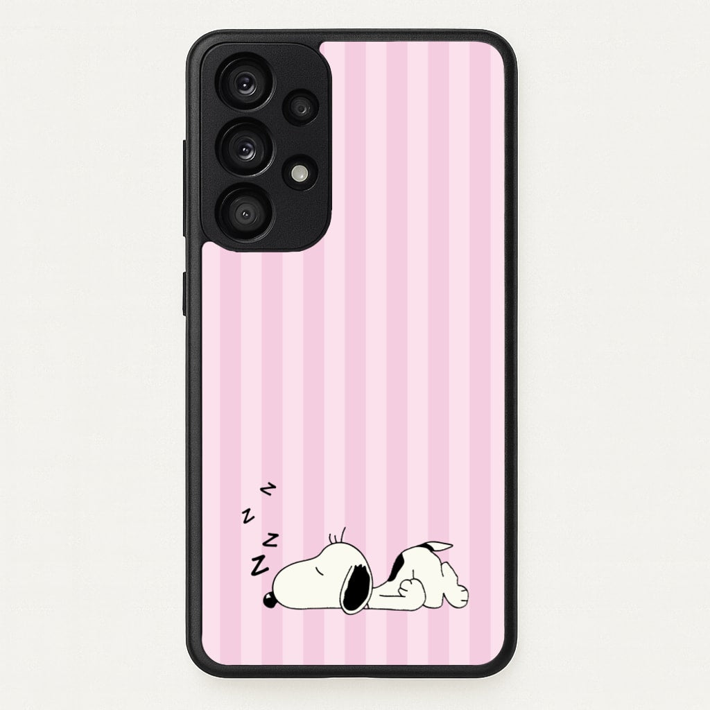 Pastel Stripes Cartoon Beagle - Snoopy Phone Case for Galaxy A33