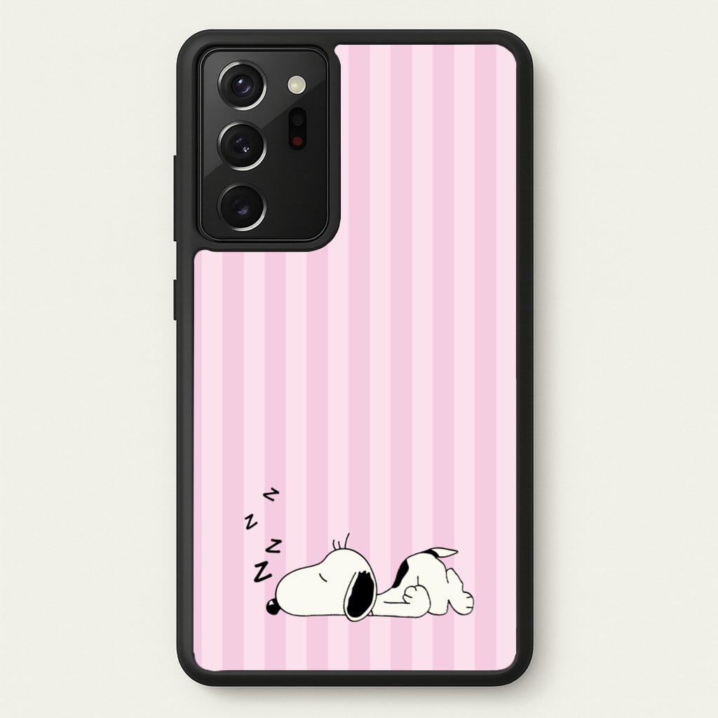 Pastel Stripes Cartoon Beagle - Snoopy Phone Case for Galaxy Note 20 Ultra