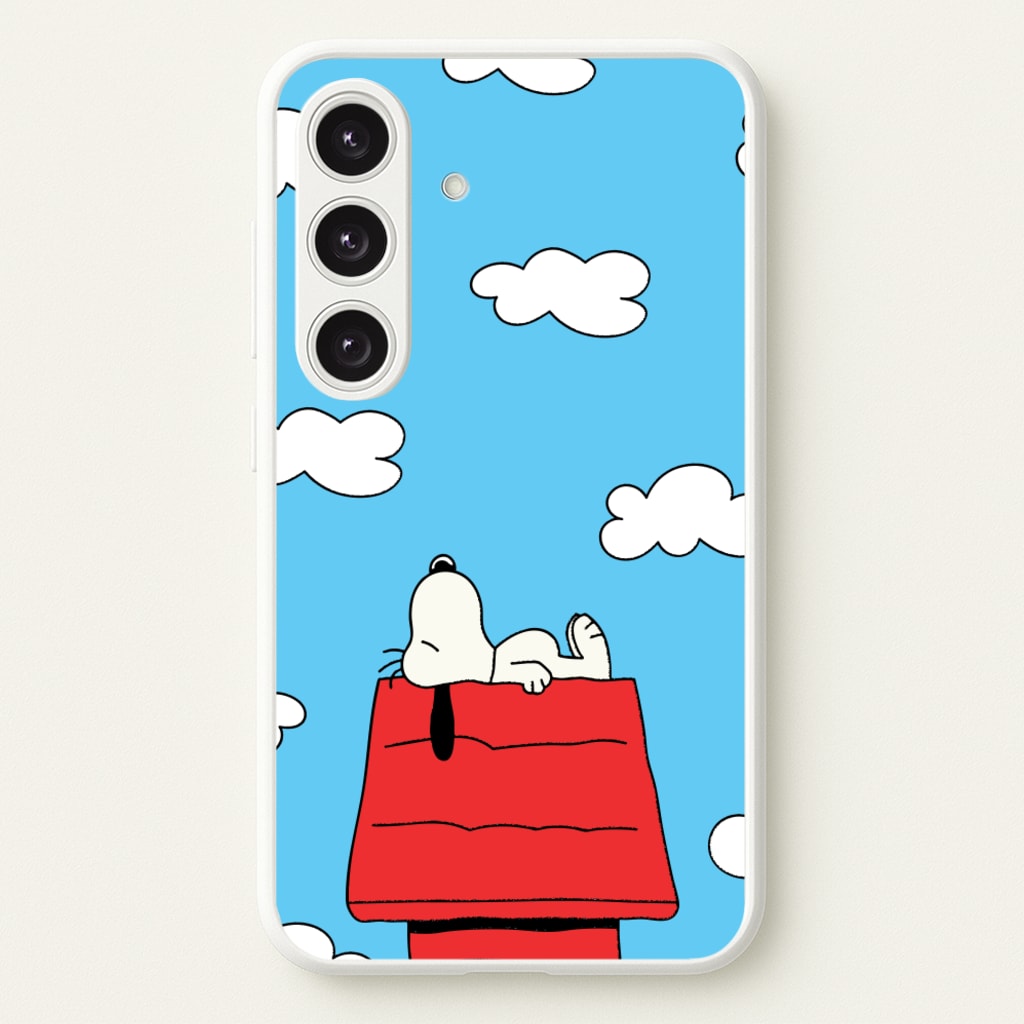 Cartoon Beagle Sleeping - Snoopy Phone Case for Galaxy S24FE