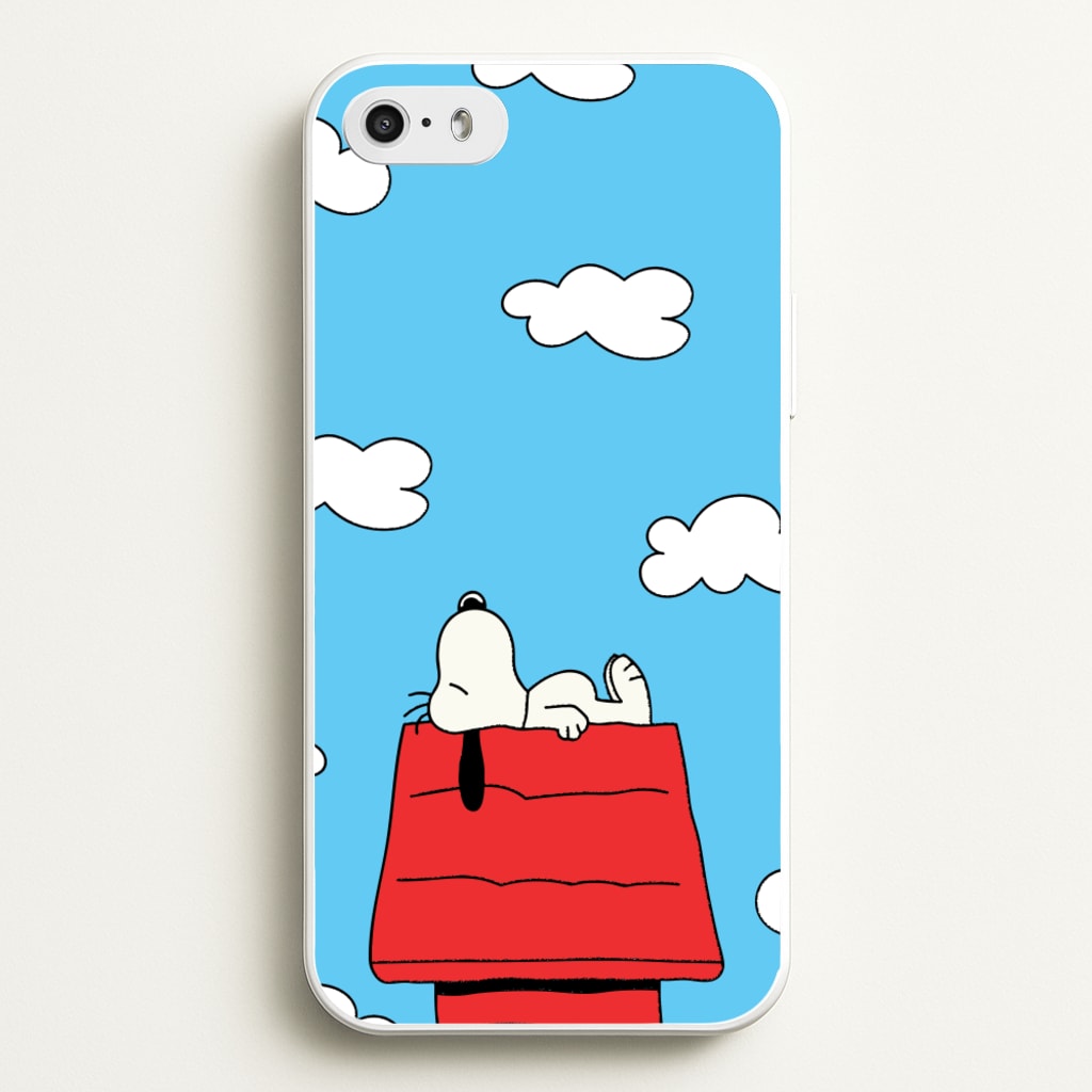 Cartoon Beagle Sleeping - Snoopy Phone Case for iPhone 5 / 5s / SE 2016