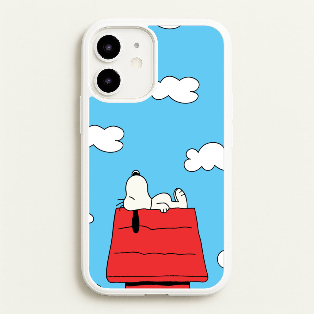 Cartoon Beagle Sleeping - Snoopy Phone Case for iPhone 12 / 12 Pro