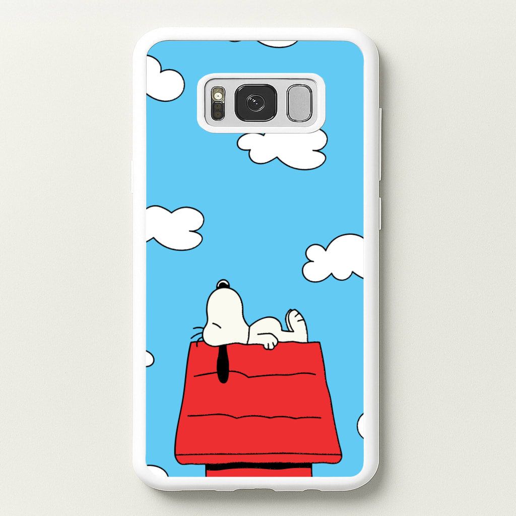 Cartoon Beagle Sleeping - Snoopy Phone Case for Galaxy S8