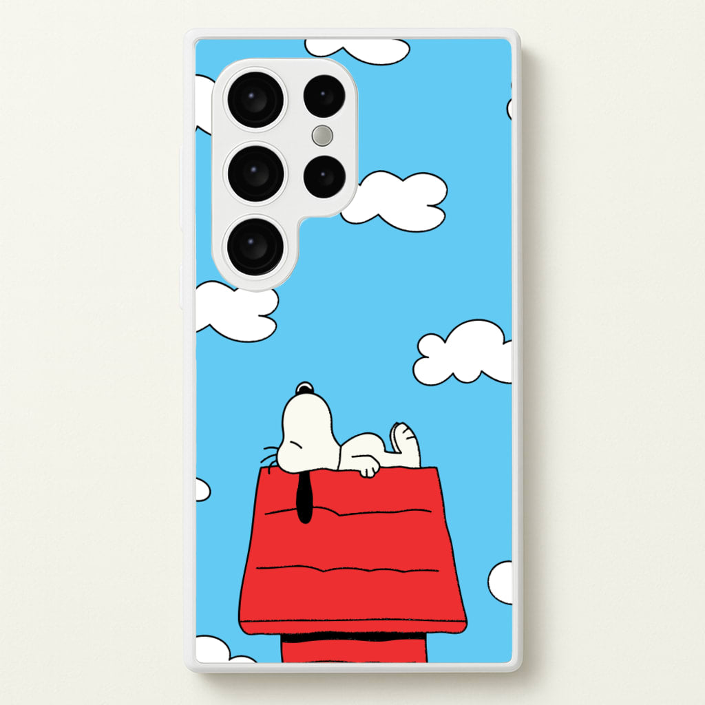 Cartoon Beagle Sleeping - Snoopy Phone Case for Galaxy S24 Ultra