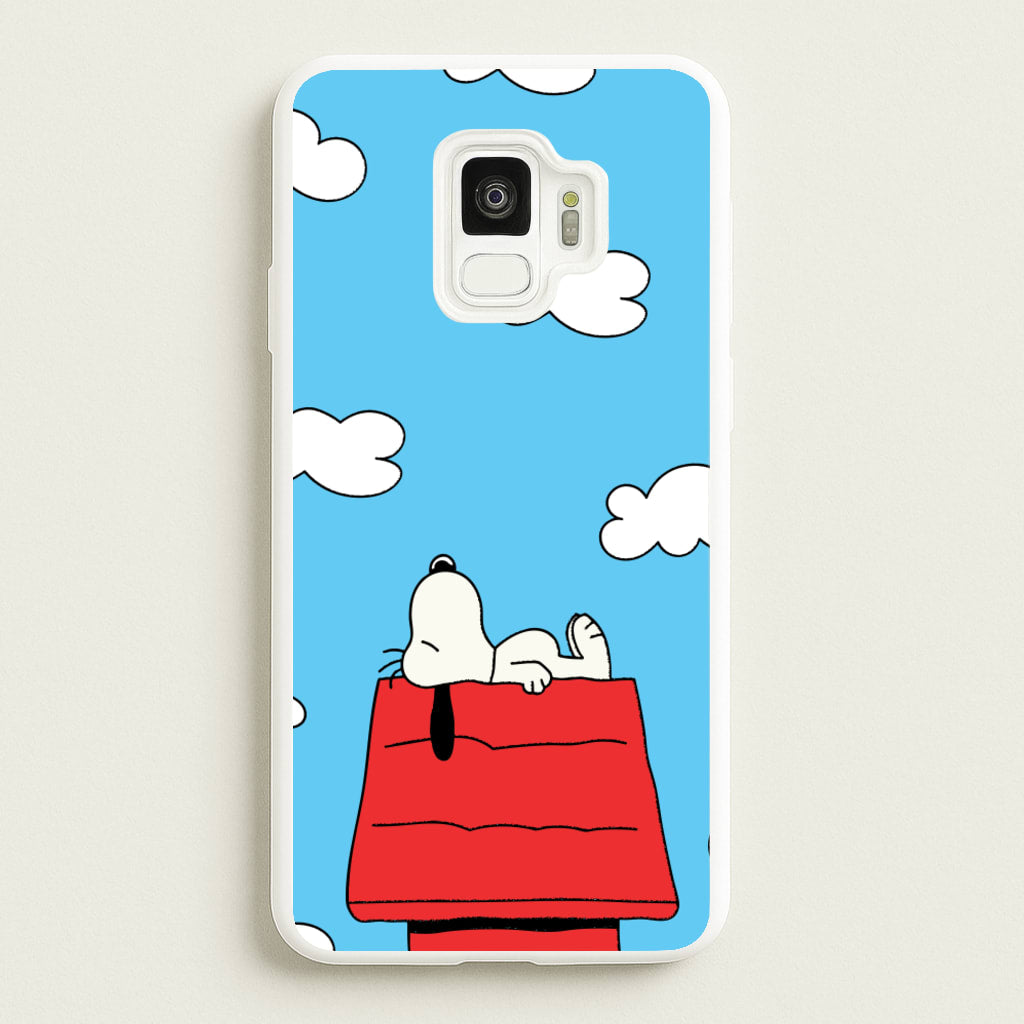 Cartoon Beagle Sleeping - Snoopy Phone Case for Galaxy S9