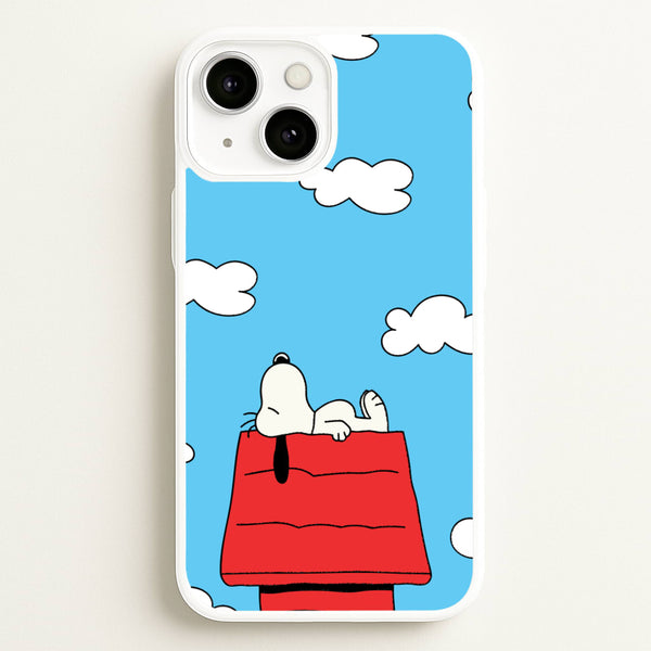 Cartoon Beagle Sleeping - Snoopy Phone Case for iPhone 13 Mini