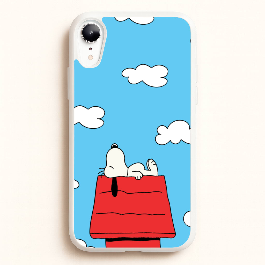 Cartoon Beagle Sleeping - Snoopy Phone Case for iPhone XR