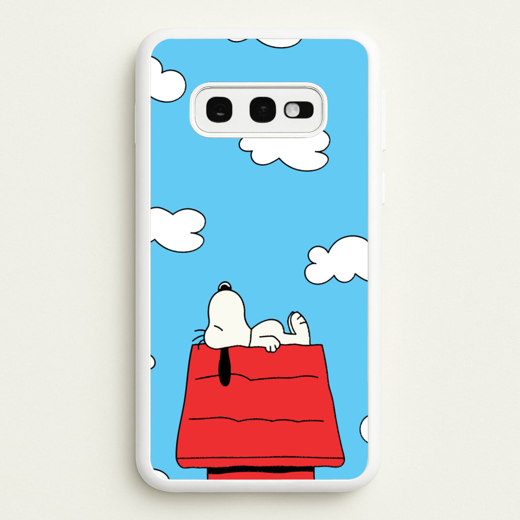 Cartoon Beagle Sleeping - Snoopy Phone Case for Galaxy S10e