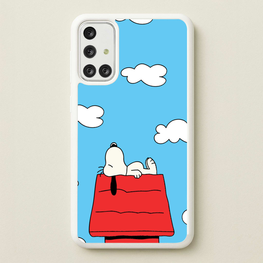 Cartoon Beagle Sleeping - Snoopy Phone Case for Galaxy A71