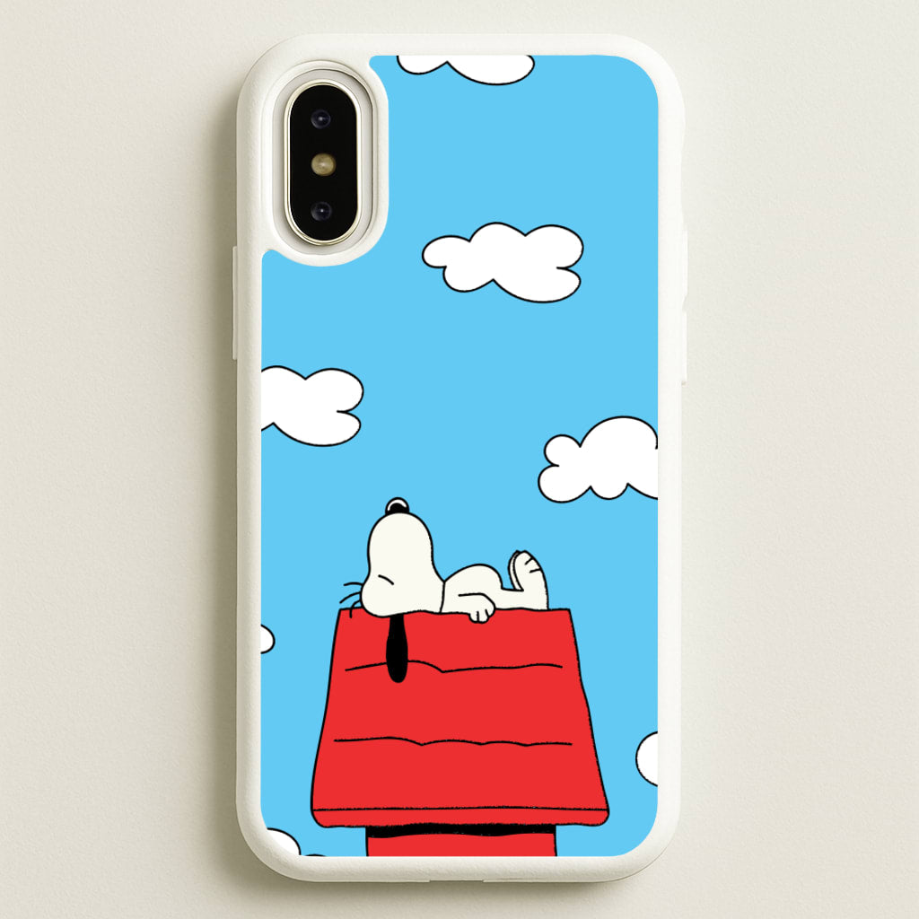Cartoon Beagle Sleeping - Snoopy Phone Case for iPhone X / XS