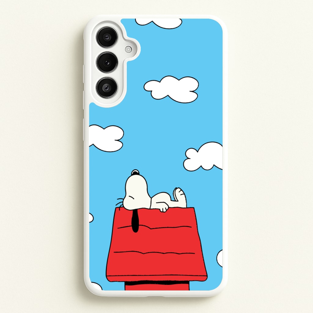Cartoon Beagle Sleeping - Snoopy Phone Case for Galaxy A34