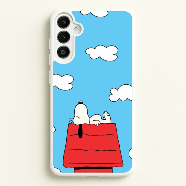 Cartoon Beagle Sleeping - Snoopy Phone Case for Galaxy A34