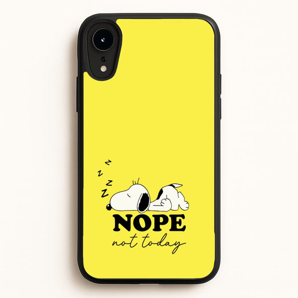 Nope, Not Today - Snoopy Phone Case for iPhone XR