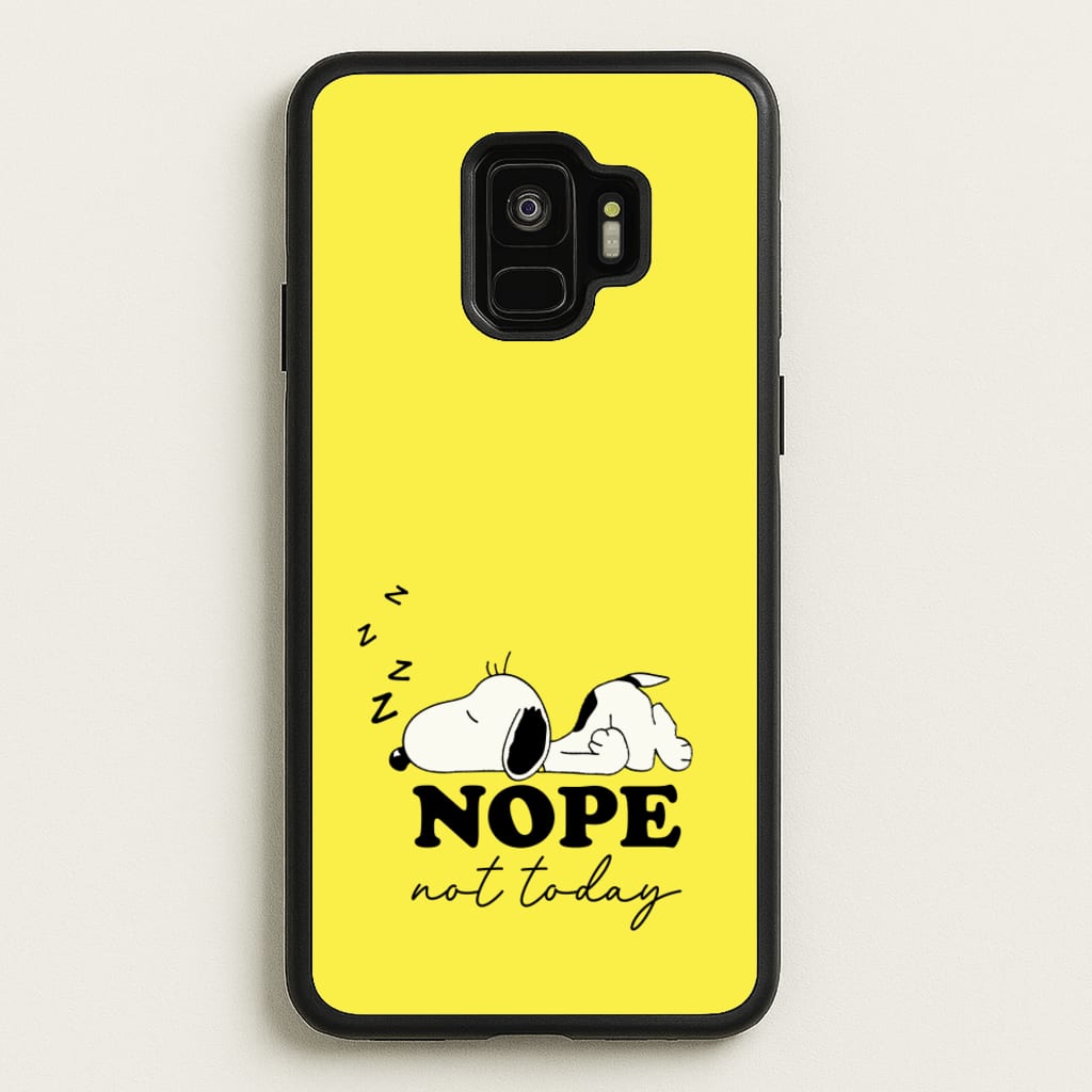 Nope, Not Today - Snoopy Phone Case for Galaxy S9