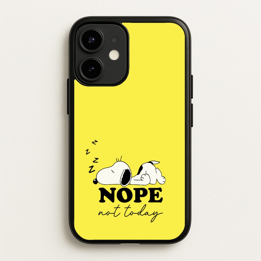Nope, Not Today - Snoopy Phone Case for iPhone 12 / 12 Pro