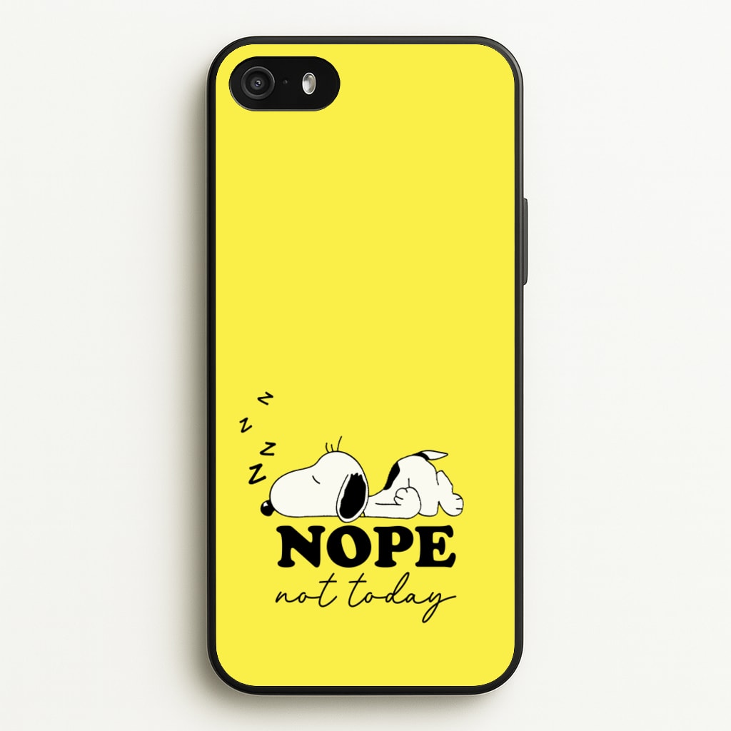 Nope, Not Today - Snoopy Phone Case for iPhone 5 / 5s / SE 2016