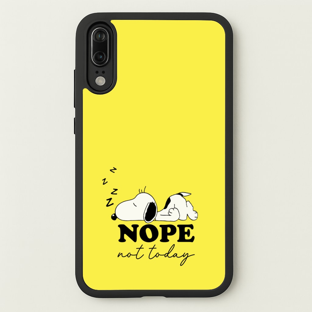 Nope, Not Today - Snoopy Phone Case for Huawei P20
