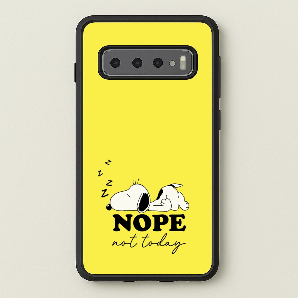 Nope, Not Today - Snoopy Phone Case for Galaxy S10 Plus
