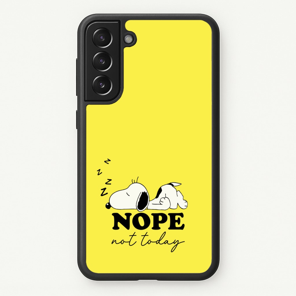 Nope, Not Today - Snoopy Phone Case for Galaxy S21 Plus