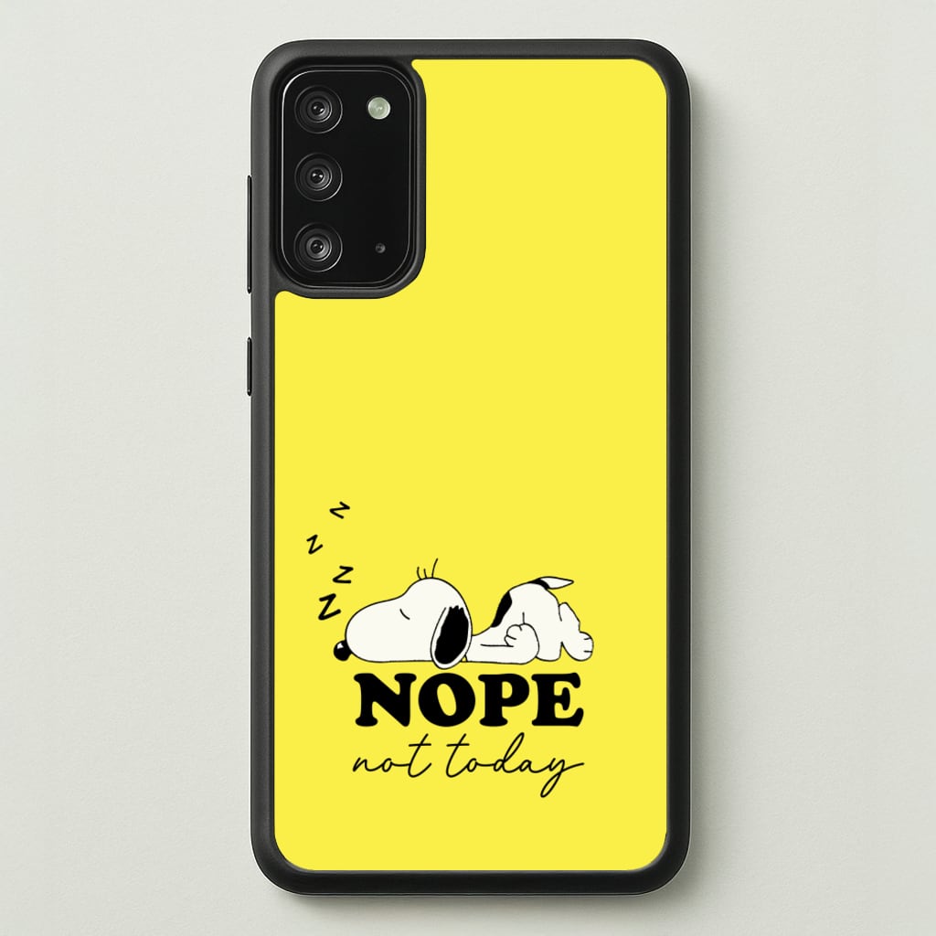 Nope, Not Today - Snoopy Phone Case for Galaxy Note 20