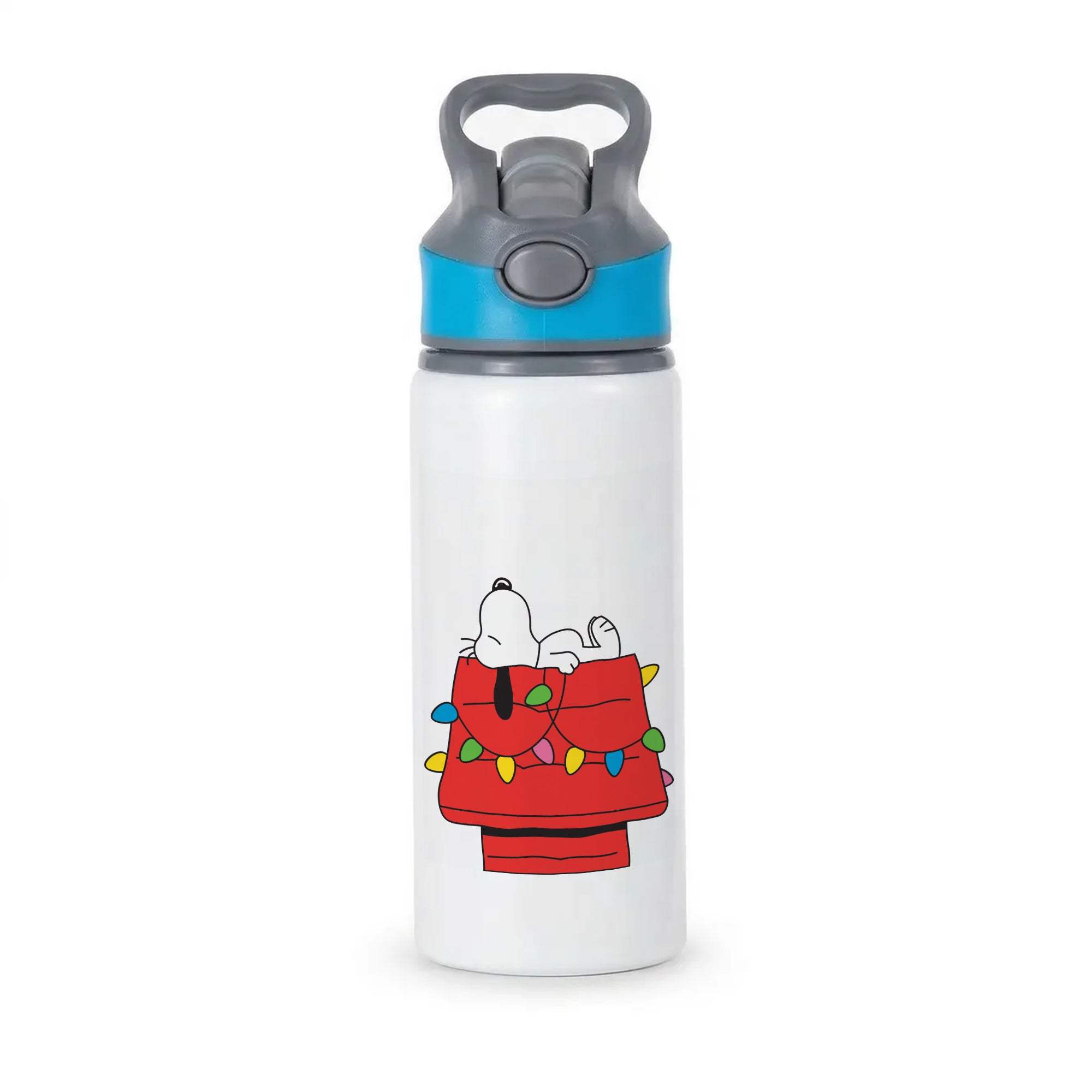 Cartoon Beagle Fairylights Active Water Bottle - Blue