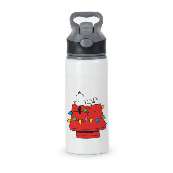 Cartoon Beagle Fairylights Active Water Bottle - Black