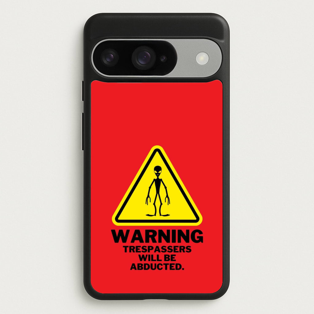 Warning Abduction - Space Phone Case for Google Pixel 10 / 10 Pro