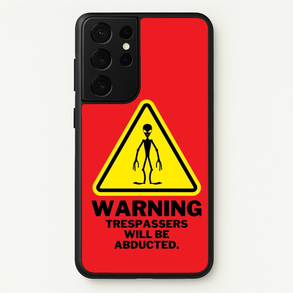 Warning Abduction - Space - Space Phone Case for Galaxy S21 Ultra