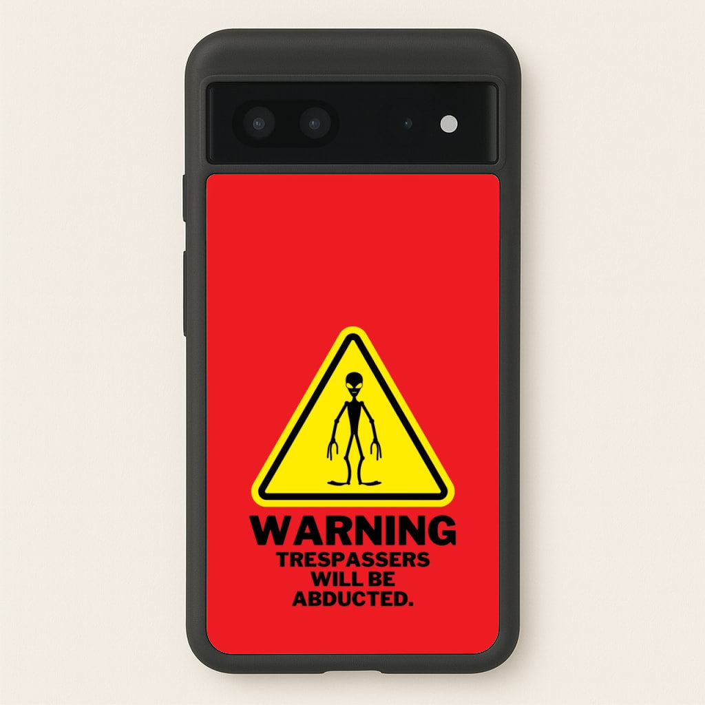 Warning Abduction - Space - Space Phone Case for Google Pixel 7