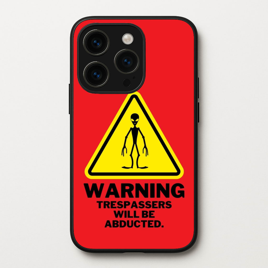 Warning Abduction - Space - Space Phone Case for iPhone 14 Pro