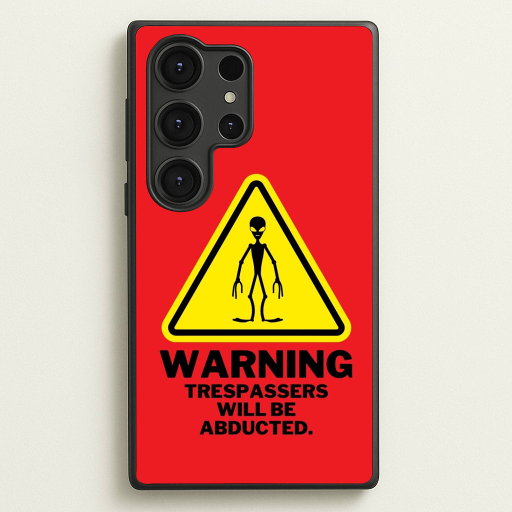 Warning Abduction - Space - Space Phone Case for Galaxy S25 Ultra