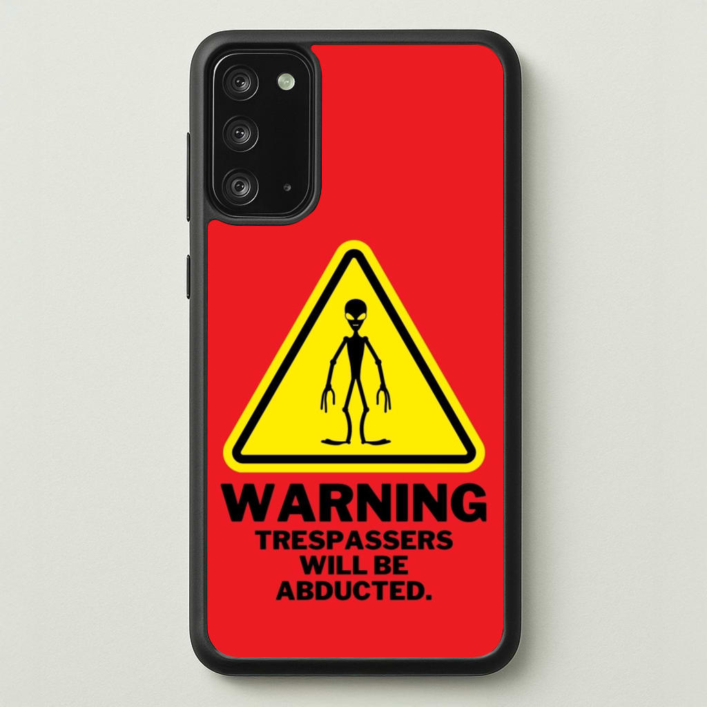 Warning Abduction - Space - Space Phone Case for Galaxy Note 20