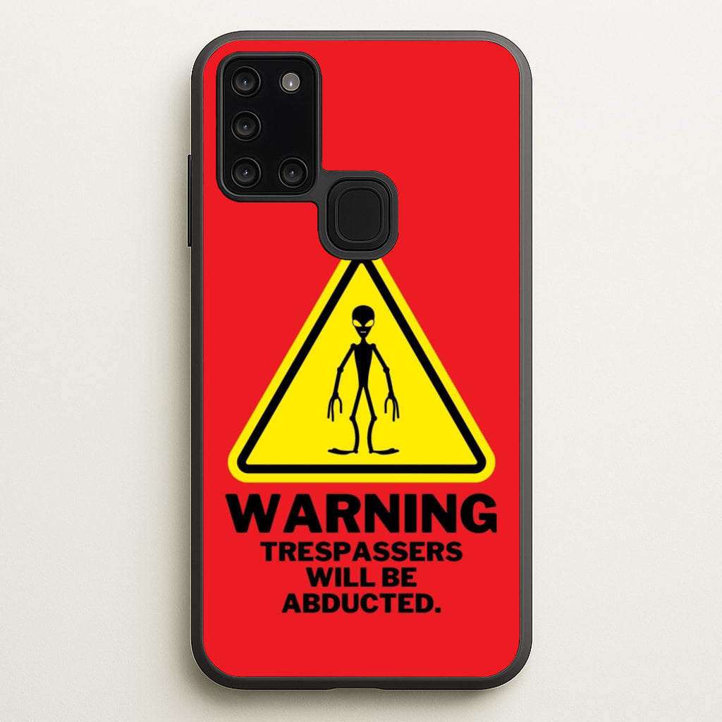 Warning Abduction - Space - Space Phone Case for Galaxy A21s